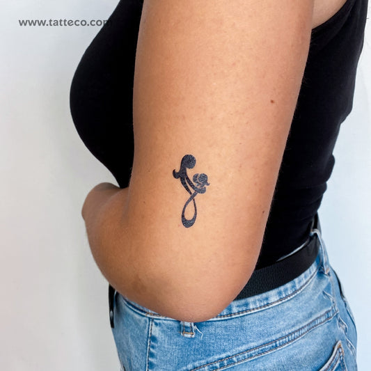 Tatuaje temporal con símbolo de madre e hija (juego de 3)