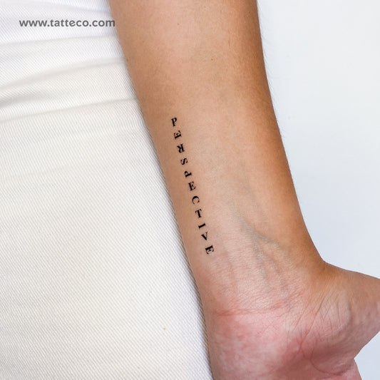 Tatuaje temporal de perspectiva - Juego de 3