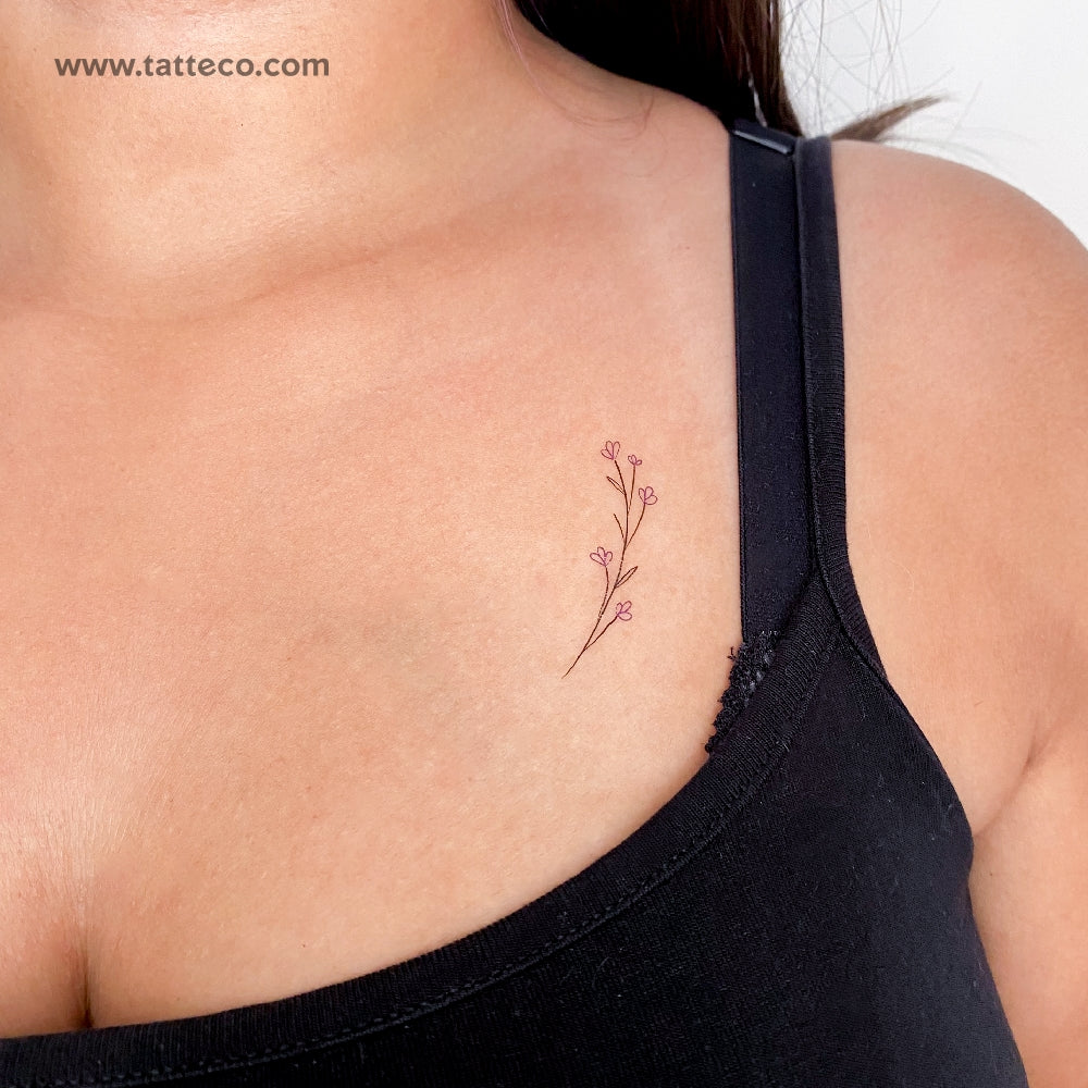Baby's Breath	Temporary Tattoo - Set of 3