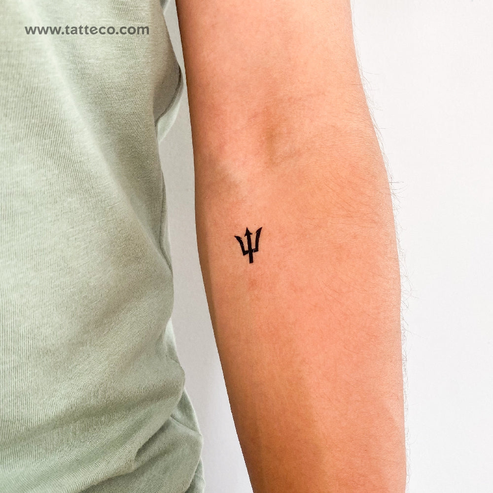 Small Trident Temporary Tattoo - Set of 3