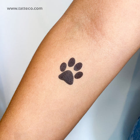 Dog Paw Print Temporary Tattoo - Set of 3