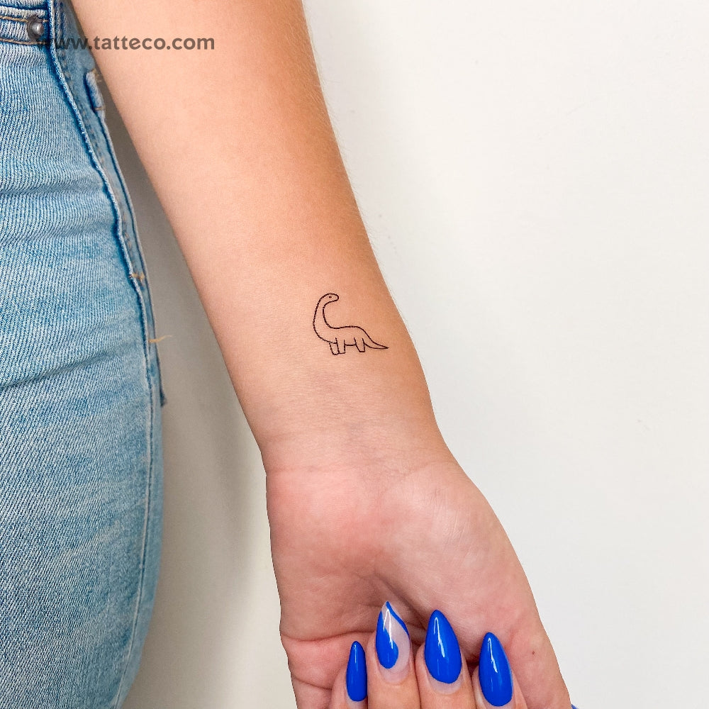 Brontosaurus Temporary Tattoo - Set of 3