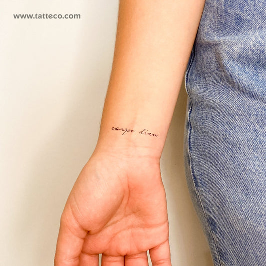 Tatuaje temporal Carpe Diem - Juego de 3