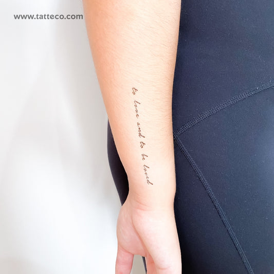 Tatuaje temporal "Amar y ser amado" - Juego de 3