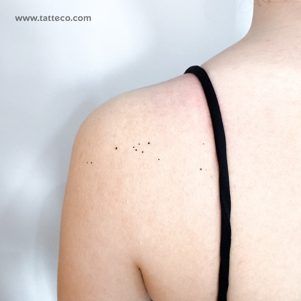 Minimalist Taurus Constellation Temporary Tattoo - Set of 3