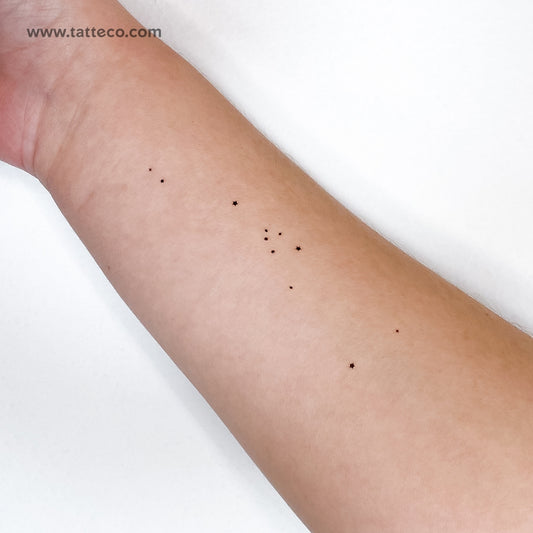 Minimalist Taurus Constellation Temporary Tattoo - Set of 3