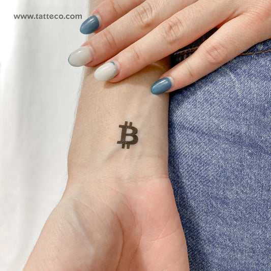 Tatuaje temporal de Bitcoin - Juego de 3
