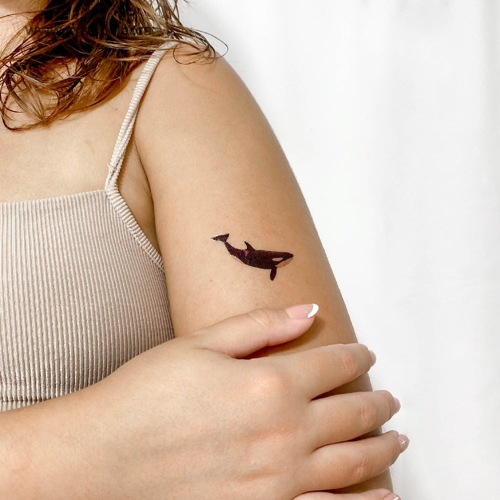 Killer Whale Temporary Tattoo - Set of 3