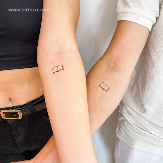 Tatuaje temporal de libro - Juego de 3