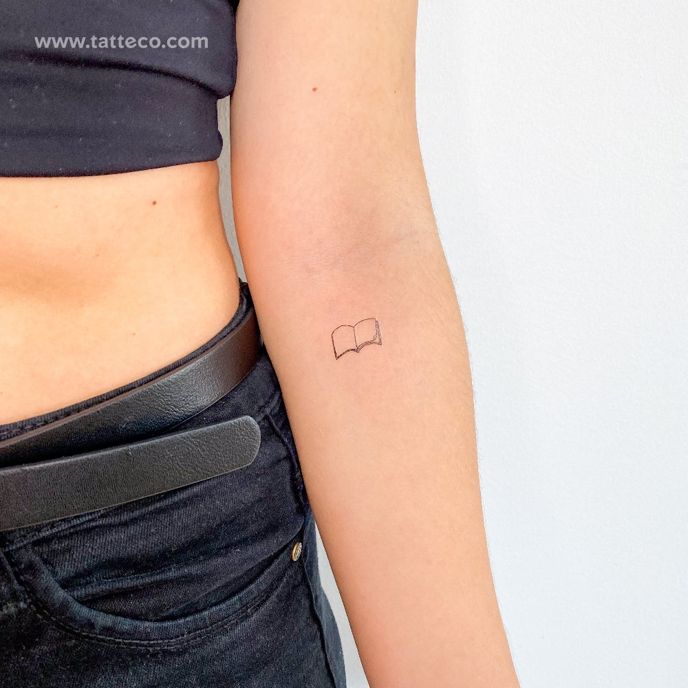 Tatuaje temporal de libro - Juego de 3