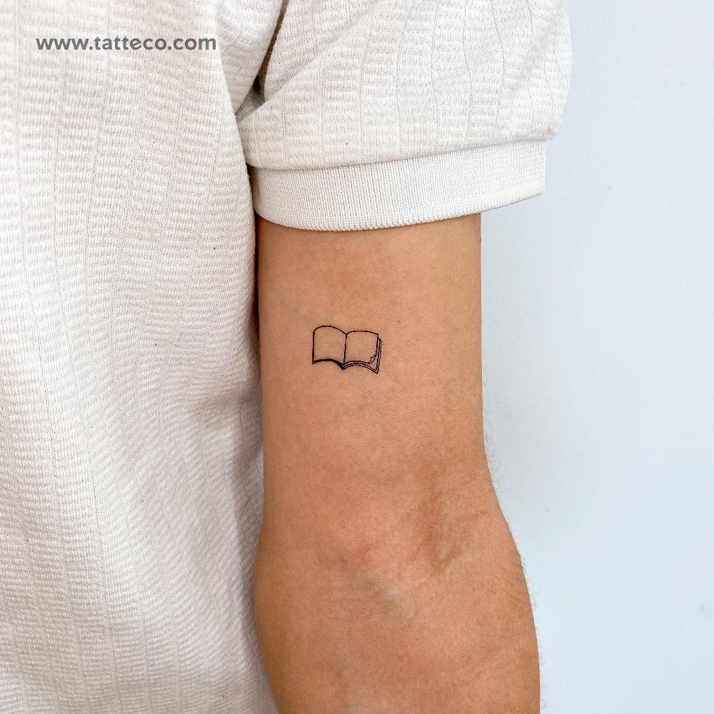 Book Temporary Tattoo - Set of 3, image size:1000x1000