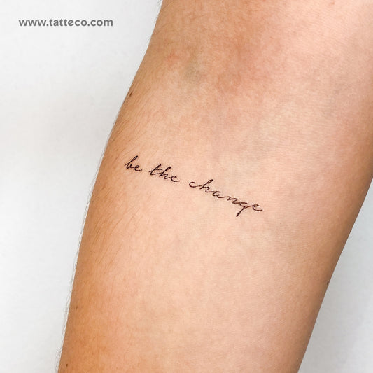 Tatuaje temporal "Sé el cambio" - Juego de 3