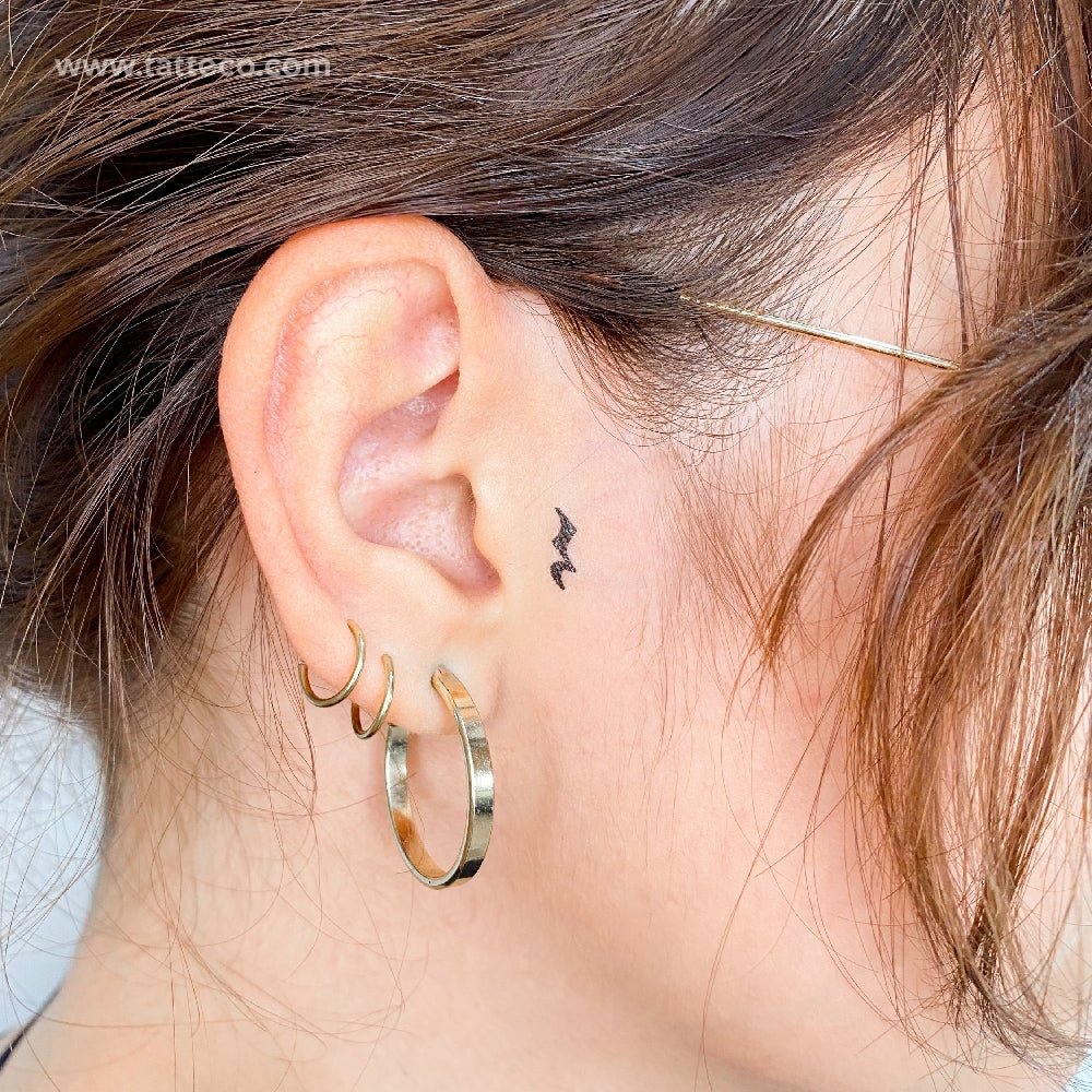 Quarter Rest Temporary Tattoo - Set of 3