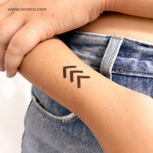 Tatuaje temporal del símbolo de los pocos afortunados - Juego de 3