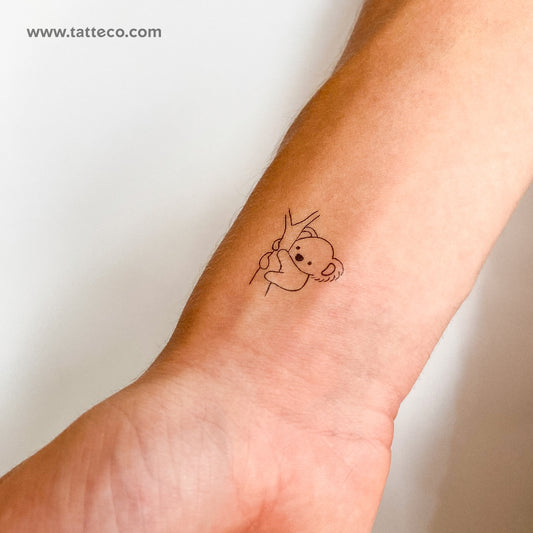 Tatuaje temporal de koala - Juego de 3