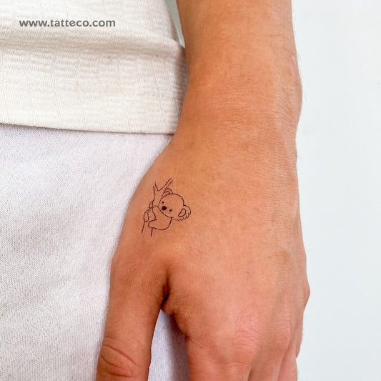 Tatuaje temporal de koala - Juego de 3