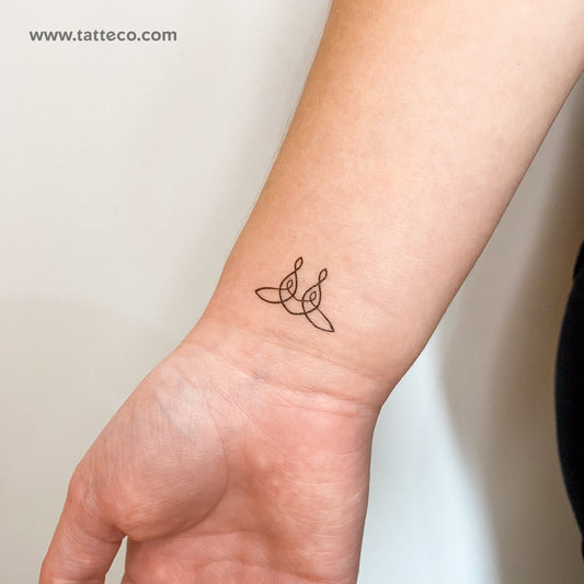 Small Family Unity Symbol Temporary Tattoo - Set of 3