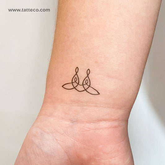 Small Family Unity Symbol Temporary Tattoo - Set of 3