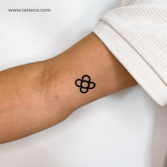 Flower Of Barcelona Temporary Tattoo - Set of 3