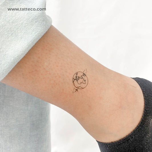 Tatuaje temporal "Viaje alrededor del mundo" - Juego de 3