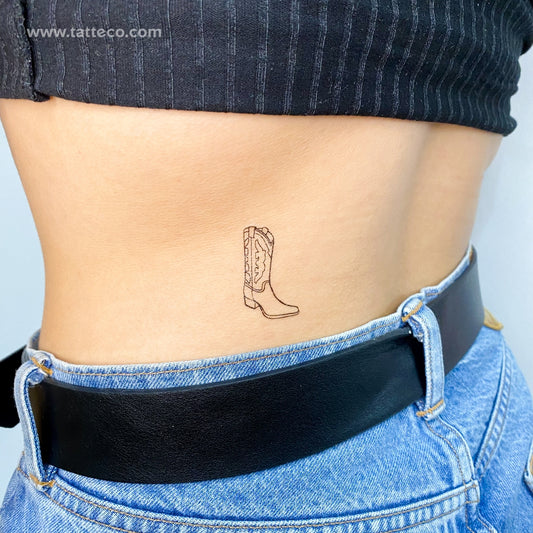 Cowboy Boot Temporary Tattoo - Set of 3