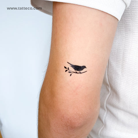 Bird On A Branch Temporary Tattoo - Set of 3