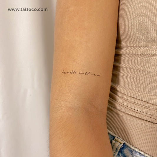 Handle With Care Temporary Tattoo - Set of 3