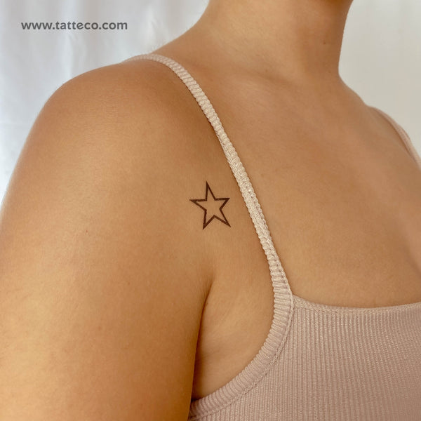 Star Outline Temporary Tattoo - Set of 3