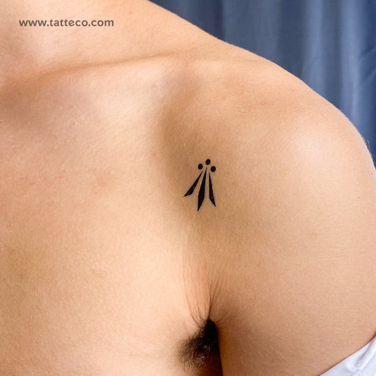 Celtic Awen Symbol Temporary Tattoo - Set of 3