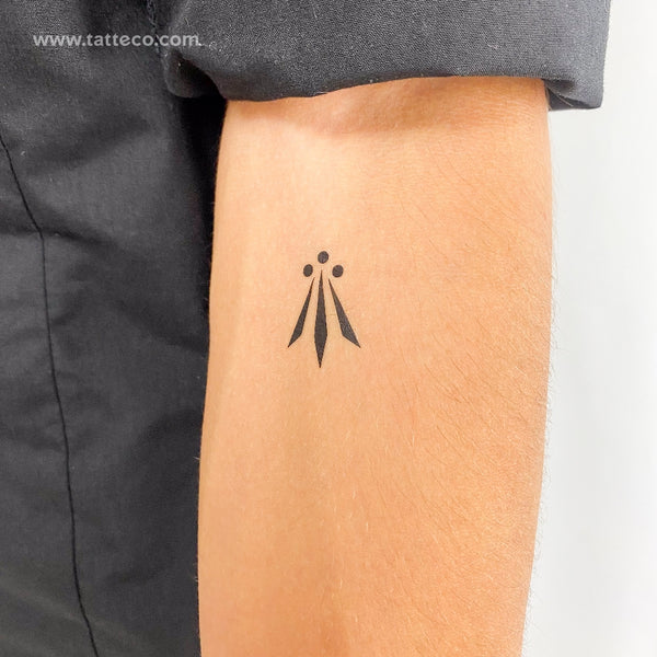 Celtic Awen Symbol Temporary Tattoo - Set of 3
