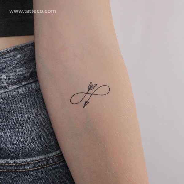 Infinity Arrow Temporary Tattoo - Set of 3