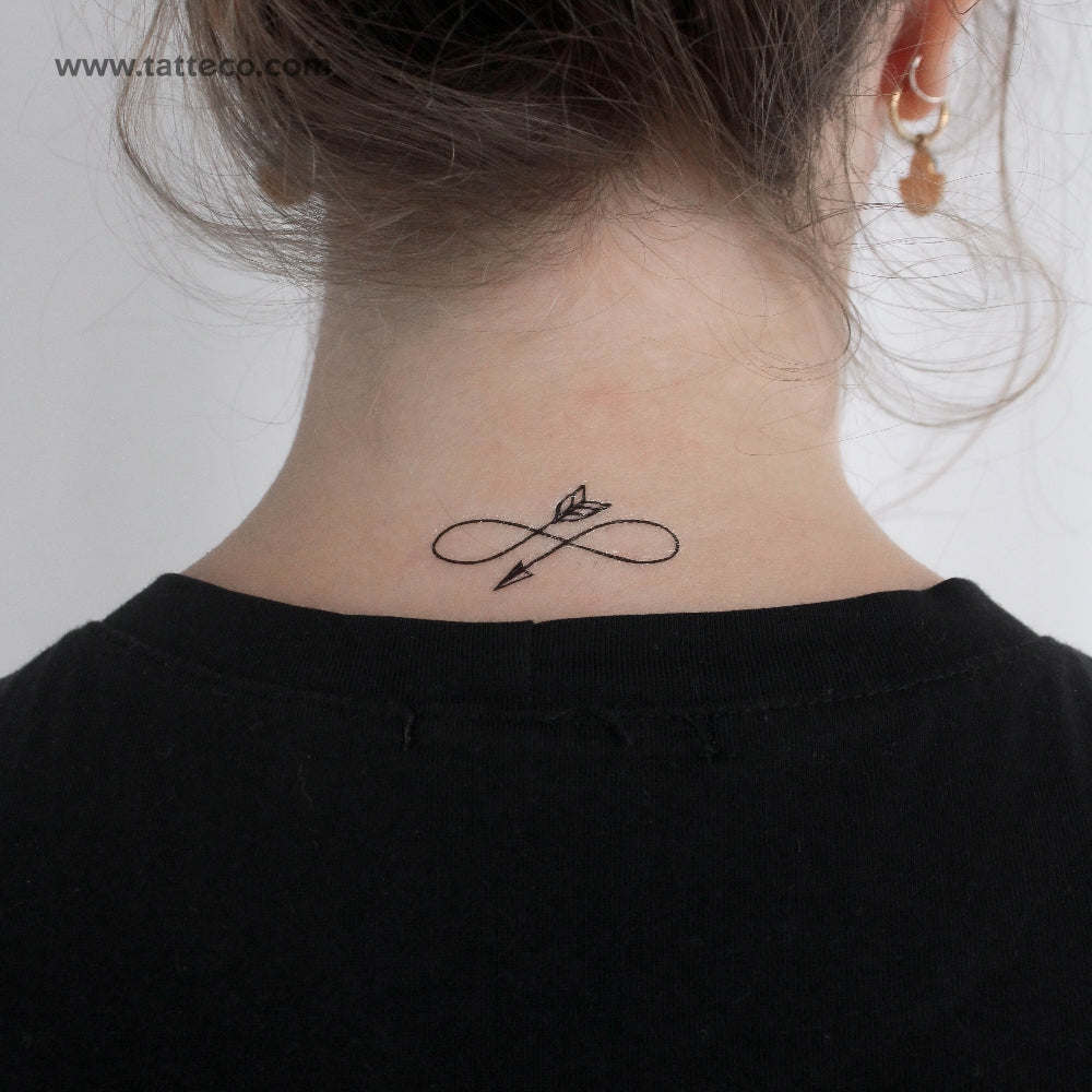 Infinity Arrow Temporary Tattoo - Set of 3