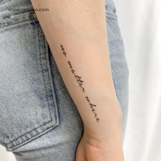 Tatuaje temporal "No importa dónde estés" - Juego de 3
