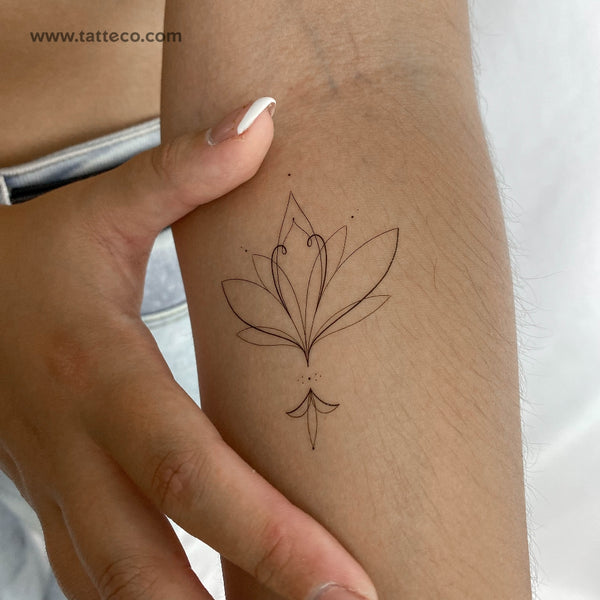Lotus Flower 2 Temporary Tattoo by Harmlessberry - Set of 3