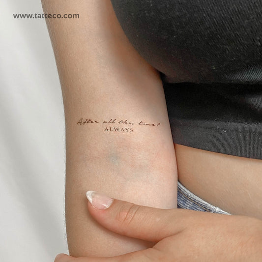 ¿Después de tanto tiempo? Tatuaje temporal Always - Set de 3