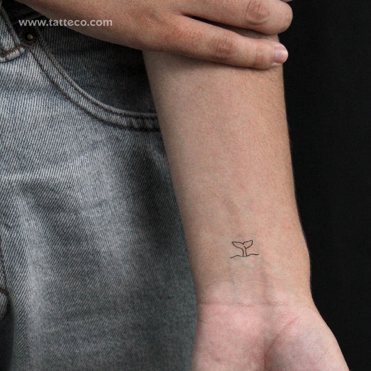Whale Tail Temporary Tattoo - Set of 3