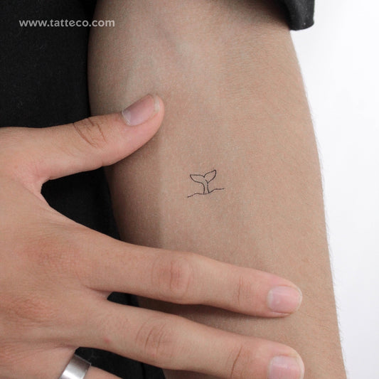 Whale Tail Temporary Tattoo - Set of 3