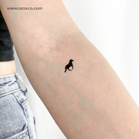 Black Horse Temporary Tattoo - Set of 3