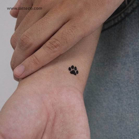 Tatuaje temporal de pata de perro pequeño (juego de 3)