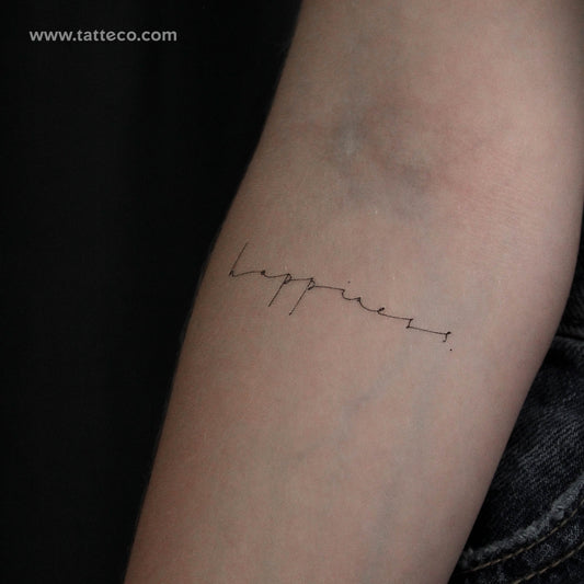 Happiness Temporary Tattoo - Set of 3