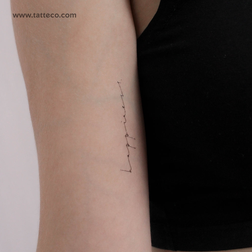 Tatuaje temporal de felicidad - Juego de 3