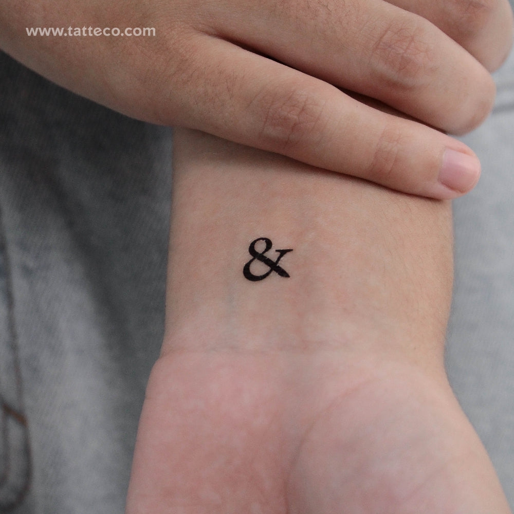 Tatuaje temporal de Ampersand - Juego de 3
