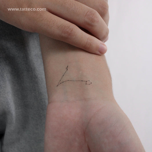 Small Pisces Constellation Temporary Tattoo - Set of 3