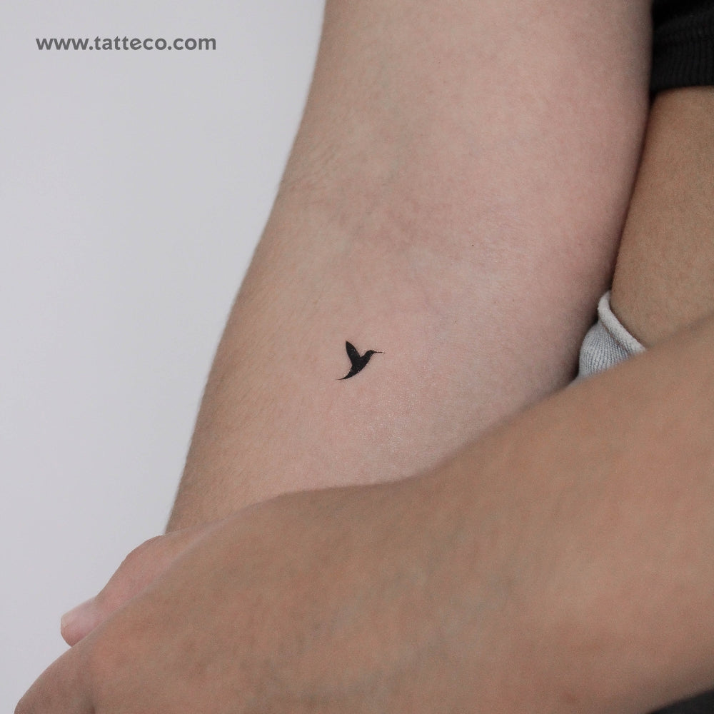 Small Tatteco Hummingbird Temporary Tattoo - Set of 3