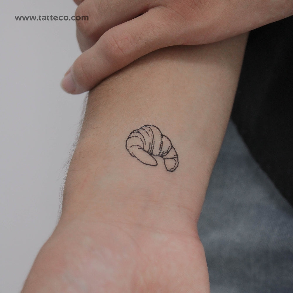 Croissant Temporary Tattoo - Set of 3