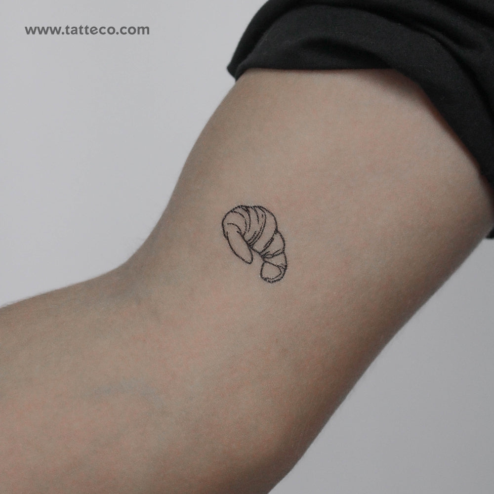 Croissant Temporary Tattoo - Set of 3
