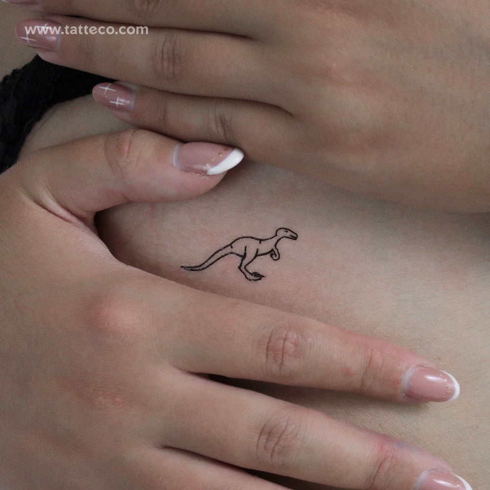 Velociraptor Temporary Tattoo - Set of 3