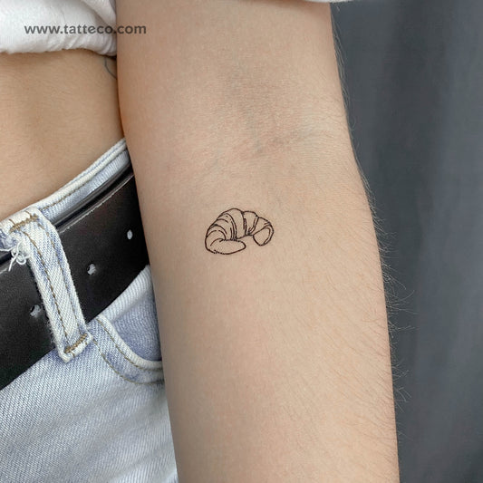 Tatuaje temporal de croissant - Juego de 3