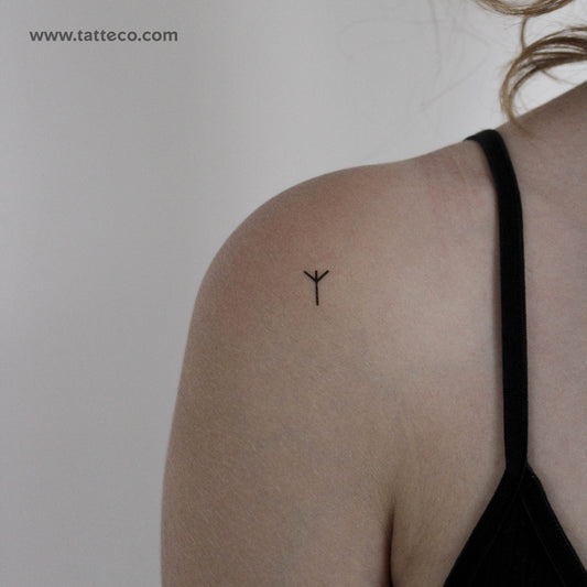 Tatuaje temporal de la runa de Algiz (juego de 3)