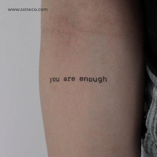 Tatuaje temporal "Eres suficiente" - Juego de 3